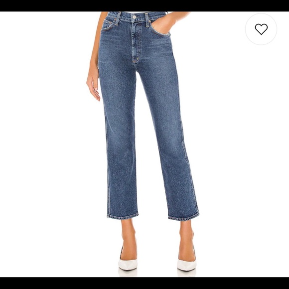 AGOLDE White Cropped Flare Jeans - Picture 5 of 6